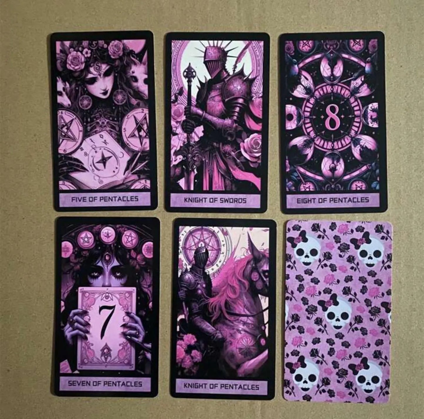 Pink Gothic Tarot Cards - Sigils & Shadows