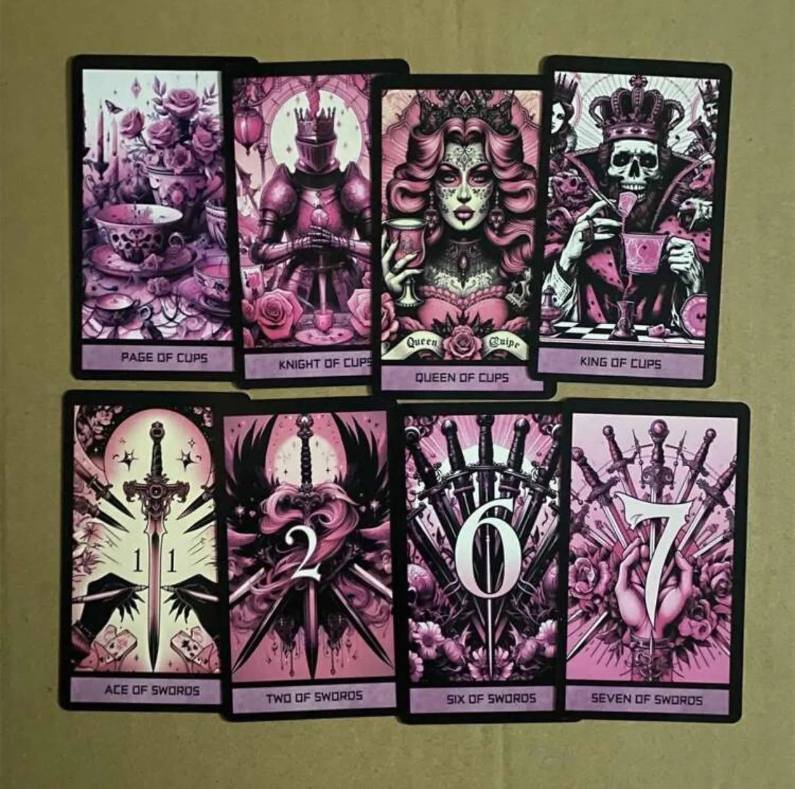 Pink Gothic Tarot Cards - Sigils & Shadows